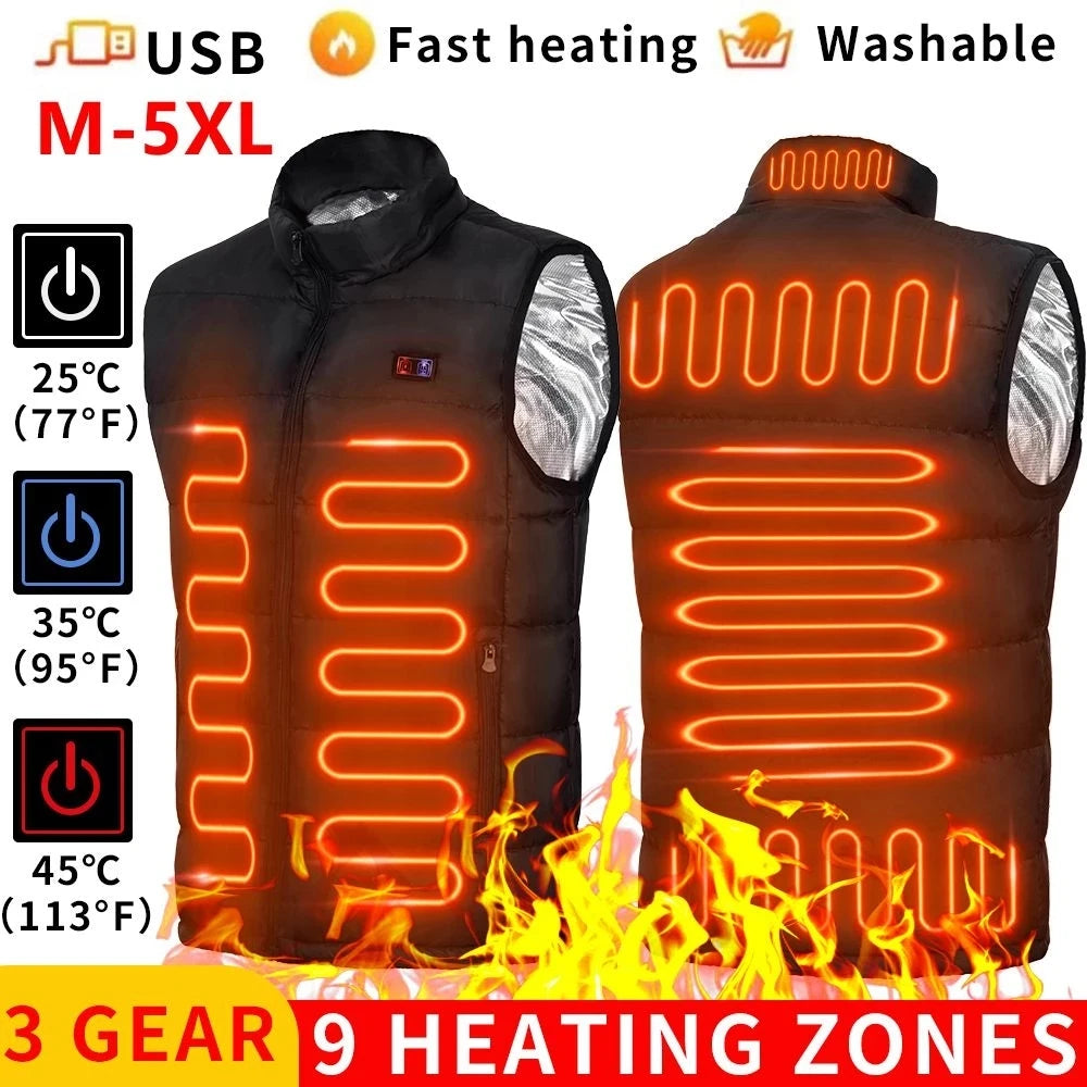9 Levels Heated Jackets Men / Women Winterwear